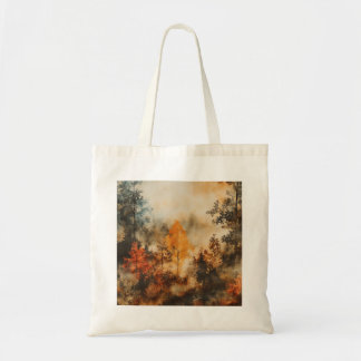 Bolso De Tela Tote Bosque Otoño Misty