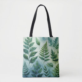 Bolso De Tela Tote botánico de Fern Verde Fresco