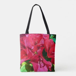 Bolso De Tela Tote Bougainvillea Closeup