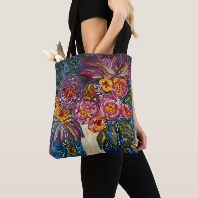 Bolso De Tela Tote Bouquet (Detalle)