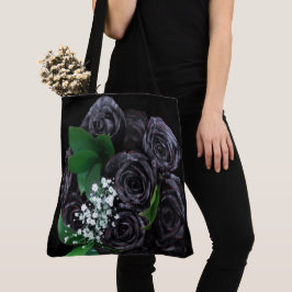 Bolso De Tela Tote Bouquet para Rosas negros