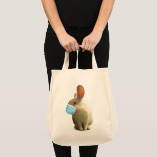Bolso De Tela Tote Bunny de máscara COVID