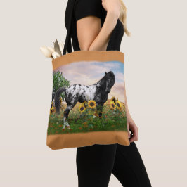 Bolso De Tela Tote Caballo Appaloosa, color personalizar