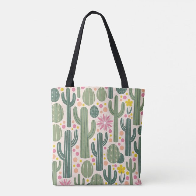 Bolso De Tela Tote Cactus (Reverso)