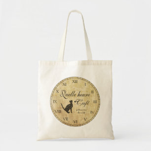 Bolso De Tela Tote Café Clock