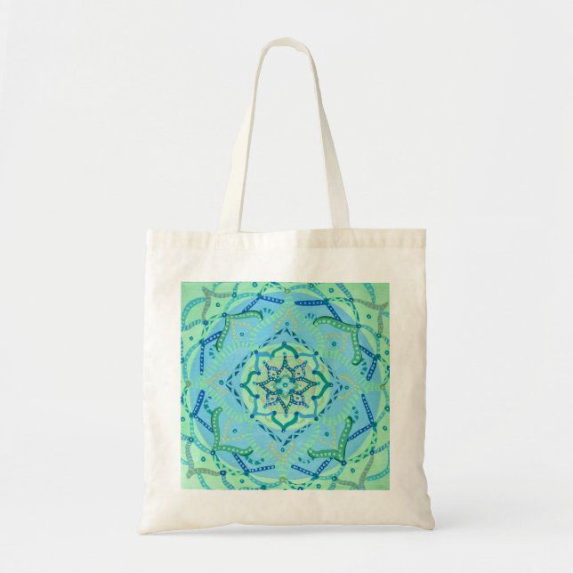Bolso De Tela Tote Canvas de Mandala (Frente)