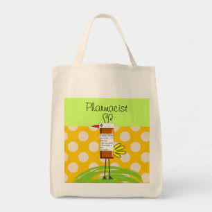 Bolso De Tela Tote caprichoso del pájaro de Rx del farmacéutic