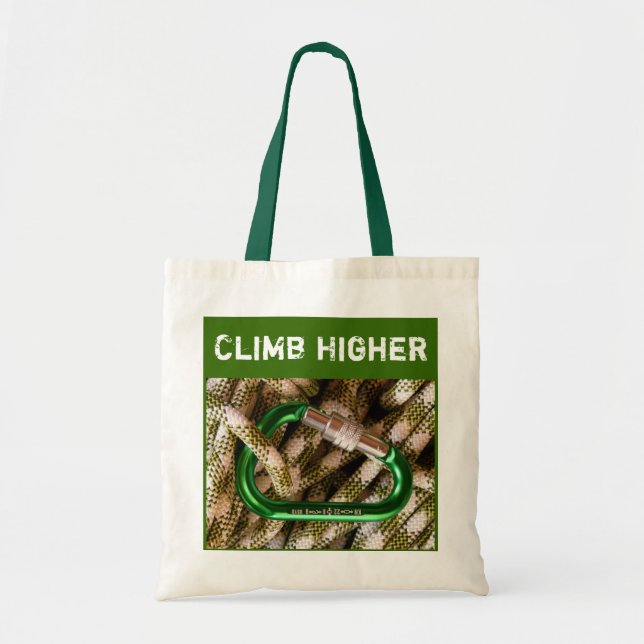 Bolso De Tela Tote Carabiner and Climbing Rope (Frente)
