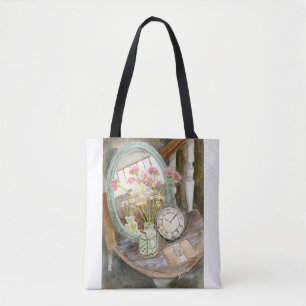 Bolso De Tela tote "Carnaciones antiguas"