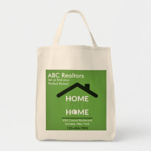 Bolso De Tela Tote casero dulce casero verde del ultramarinos