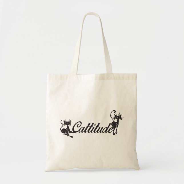 Bolso De Tela Tote Cattitude (Frente)