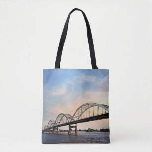 Bolso De Tela Tote centenario del puente de Iowa