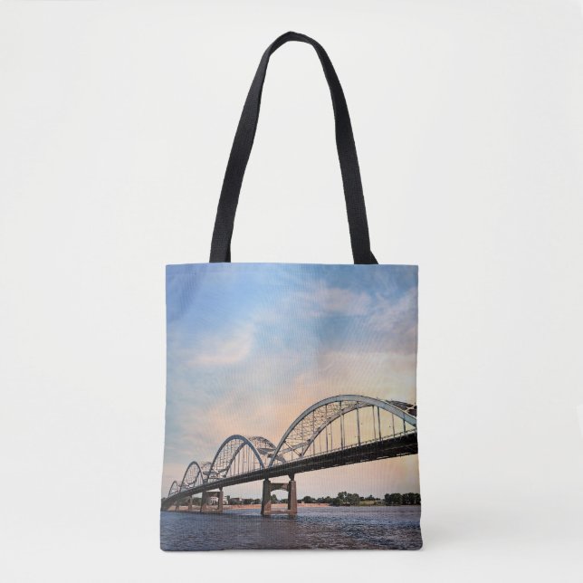 Bolso De Tela Tote centenario del puente de Iowa (Anverso)