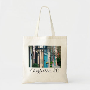 Bolso De Tela Tote Charleston South Carolina Rainbow Row House