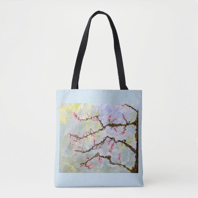 Bolso De Tela Tote Cherry Blossom (Anverso)