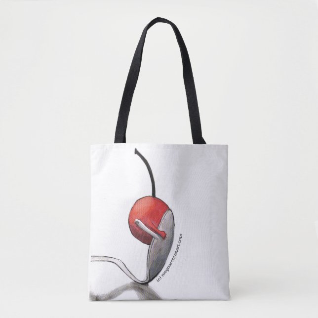 Bolso De Tela Tote Cherry Spoon Hug (Anverso)