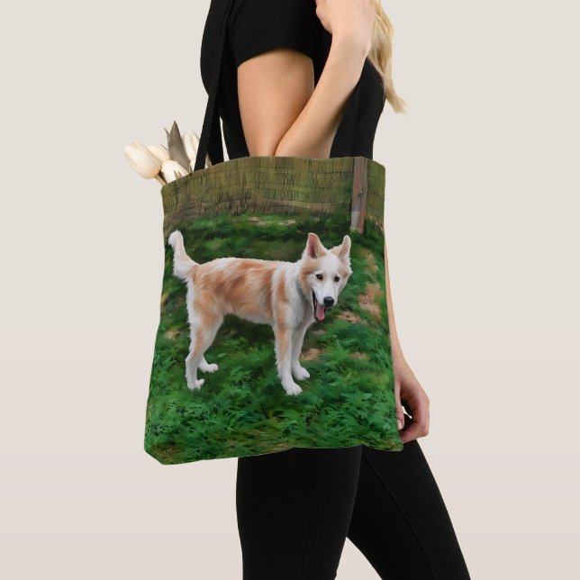 Bolso De Tela Tote Chica de Blond Husky (Detalle)