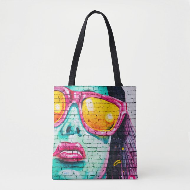 Bolso De Tela Tote chica de graffiti (Anverso)