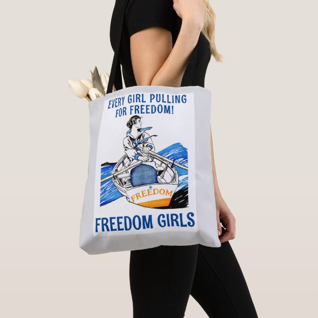 BOLSO DE TELA TOTE CHICAS LIBERTAD (Detalle)