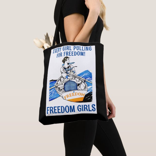 BOLSO DE TELA TOTE CHICAS LIBERTAD (Detalle)