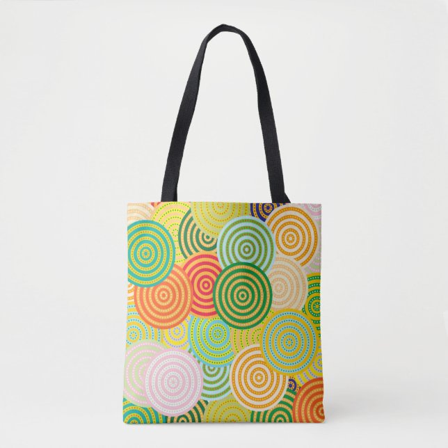 Bolso De Tela Tote Círculo-Círculos (Anverso)