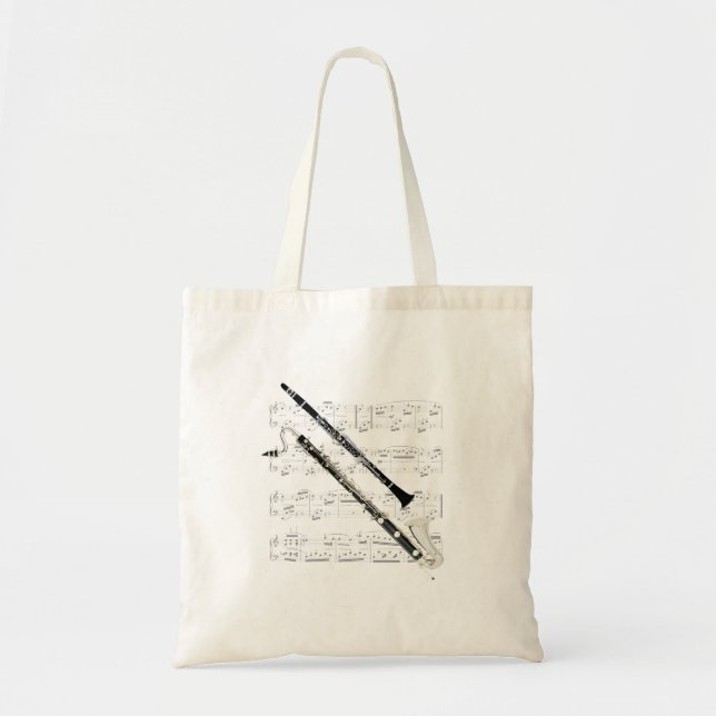 Bolso De Tela Tote - Clarinets y partitura (Frente)