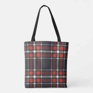 Bolso De Tela Tote clásico Tartán Plaid