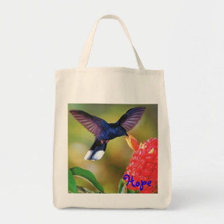 Bolso De Tela Tote "colibrí azul del ultramarinos de la