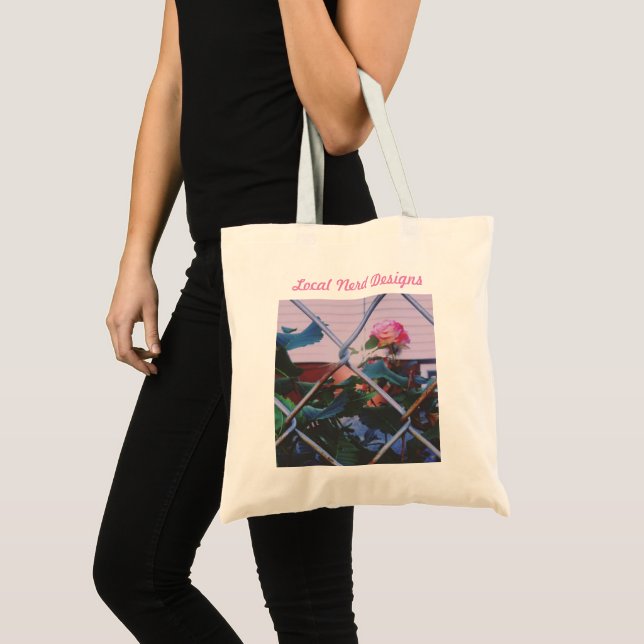 Bolso De Tela Tote color de rosa (Anverso (producto))