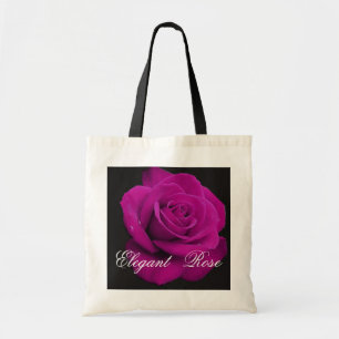 Bolso De Tela Tote color de rosa fucsia elegante