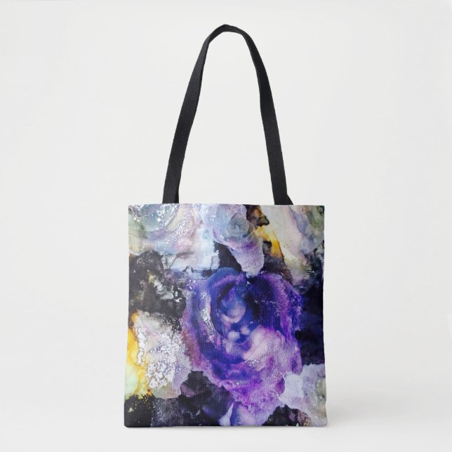 Bolso De Tela Tote color de rosa púrpura (Anverso)