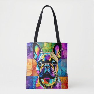 Bolso De Tela Tote colorido de Bulldog francés "francés"