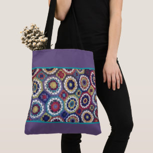 Bolso De Tela Tote combinado del hombro del modelo del ganchillo
