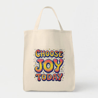 Bolso De Tela tote comercial "Choose Joy Today"