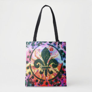 Bolso De Tela Tote comercial Splash Fleur-de-lis