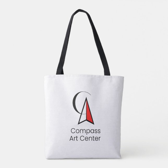Bolso De Tela Tote Compass Art Center (Reverso)