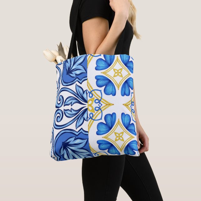 Bolso De Tela Tote con azulejos portugueses (Detalle)