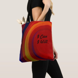 Bolso De Tela Tote Con Diseño Circular Geométrico