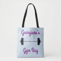 Tote con el Barbell + Nombre personalizado +