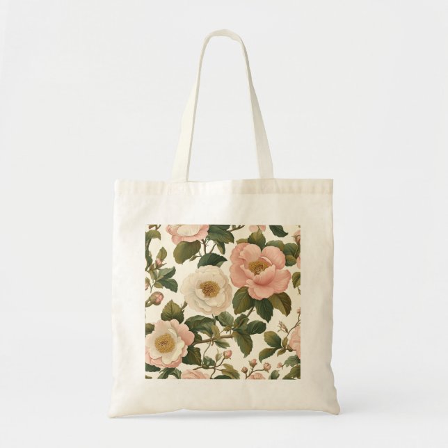 Bolso De Tela Tote con ilustracion botánico del siglo XIX 1 (Frente)
