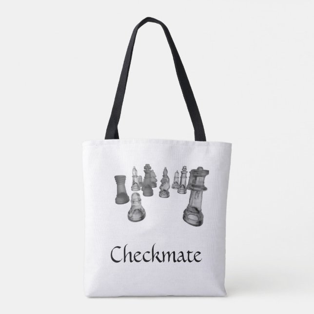 Bolso De Tela Tote con jaque mate (Reverso)