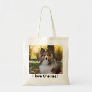 Bolso De Tela Tote con la foto de Sheltie