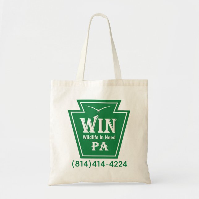 Bolso De Tela Tote con logotipo de WIN (Frente)
