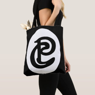 Bolso De Tela Tote con logotipo negro de Palette & Chisel