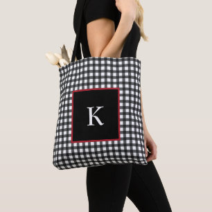 Bolso De Tela Tote con manto de búfalo monograma personalizado