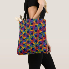 Bolso De Tela Tote con patrón de método de tiempo fiesta