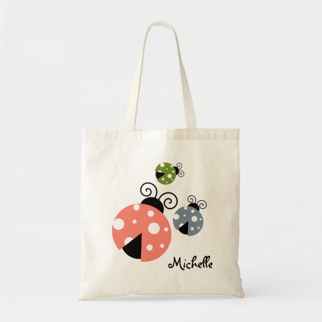 Bolso De Tela Tote conocido de encargo de la mariquita (Frente)