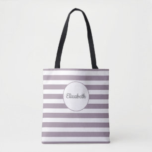 Bolso De Tela Tote conocido rayado