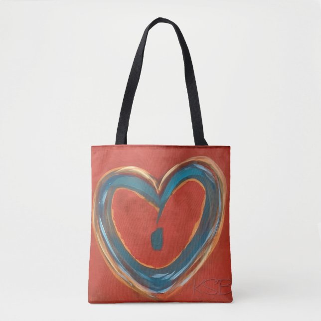 Bolso De Tela Tote Corazón (Anverso)
