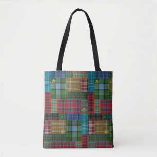 Bolso De Tela Tote corporal cruzado en Torr Fionn Tartán Quilt